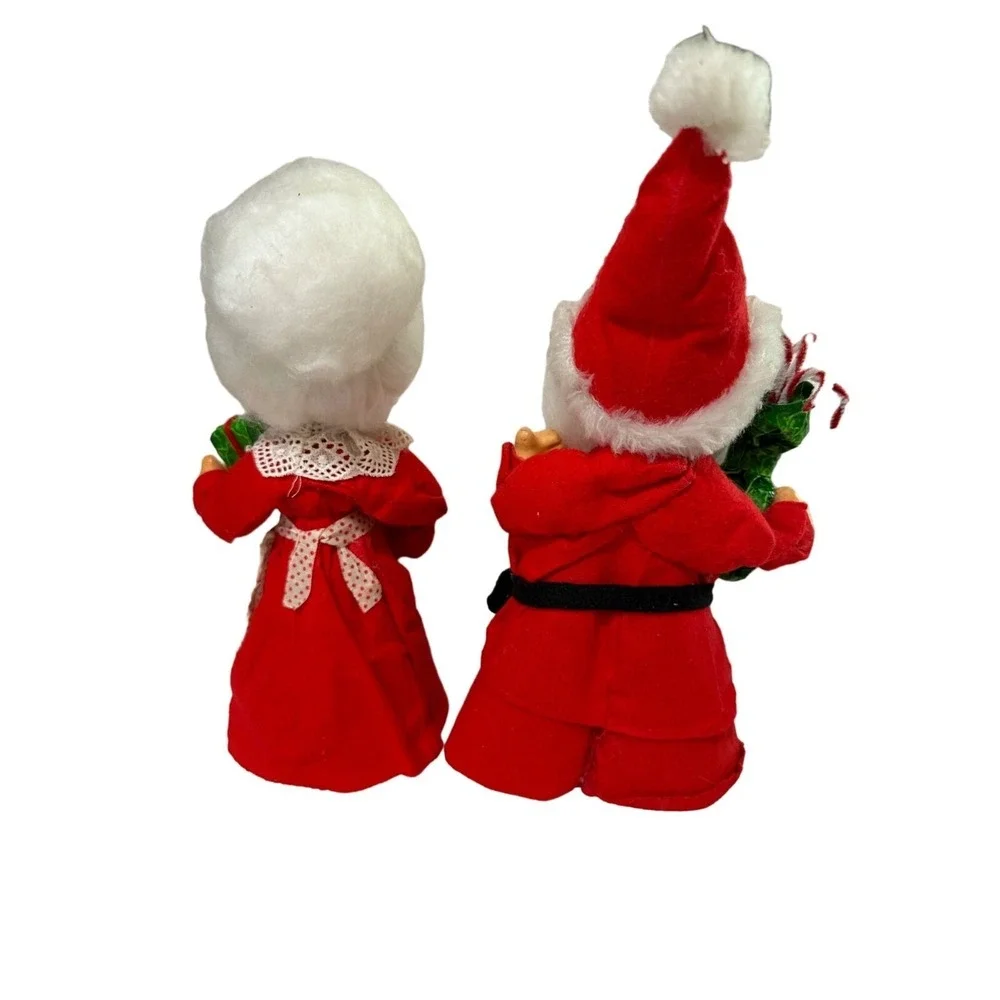Vtg Mr And Mrs Santa Claus Christmas Figure Decor Granny‎ Core MCM Kitschy 10